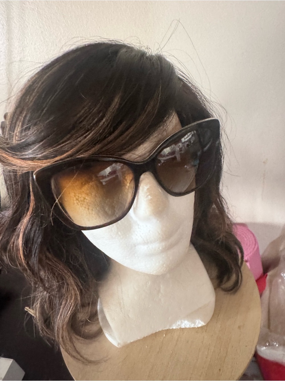 Dolce & Gabbana Brown Gradient Oversized Sunglasses with Gold DG Logo - Picture 4 of 8